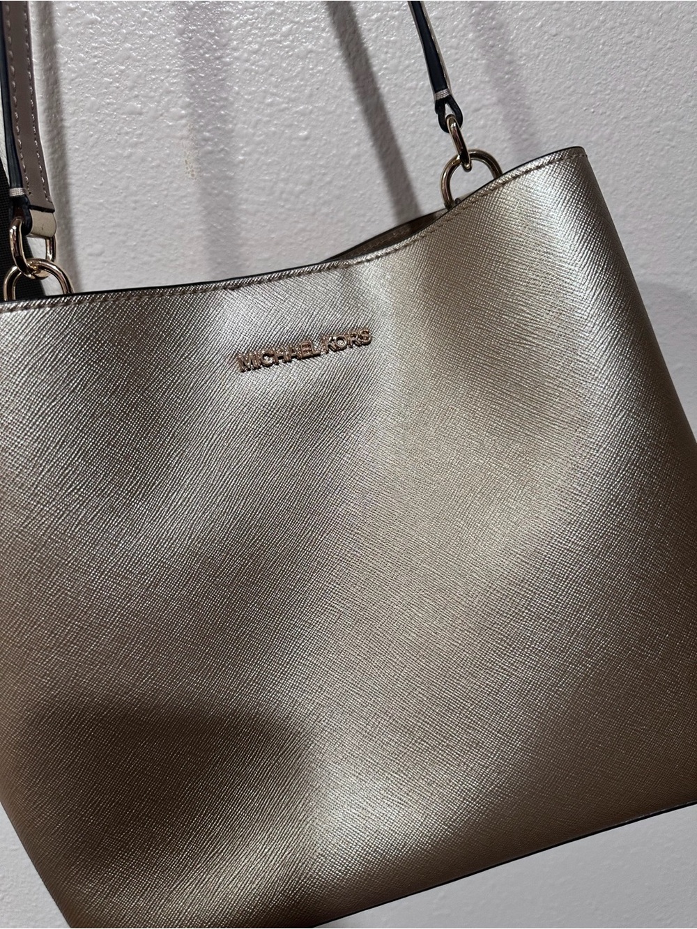 NWOT Michael Kors Metallic Gold Shoulder Bag